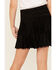 Image #4 - Shyanne Girls' Faux Suede Fringe Skirt, Black, hi-res