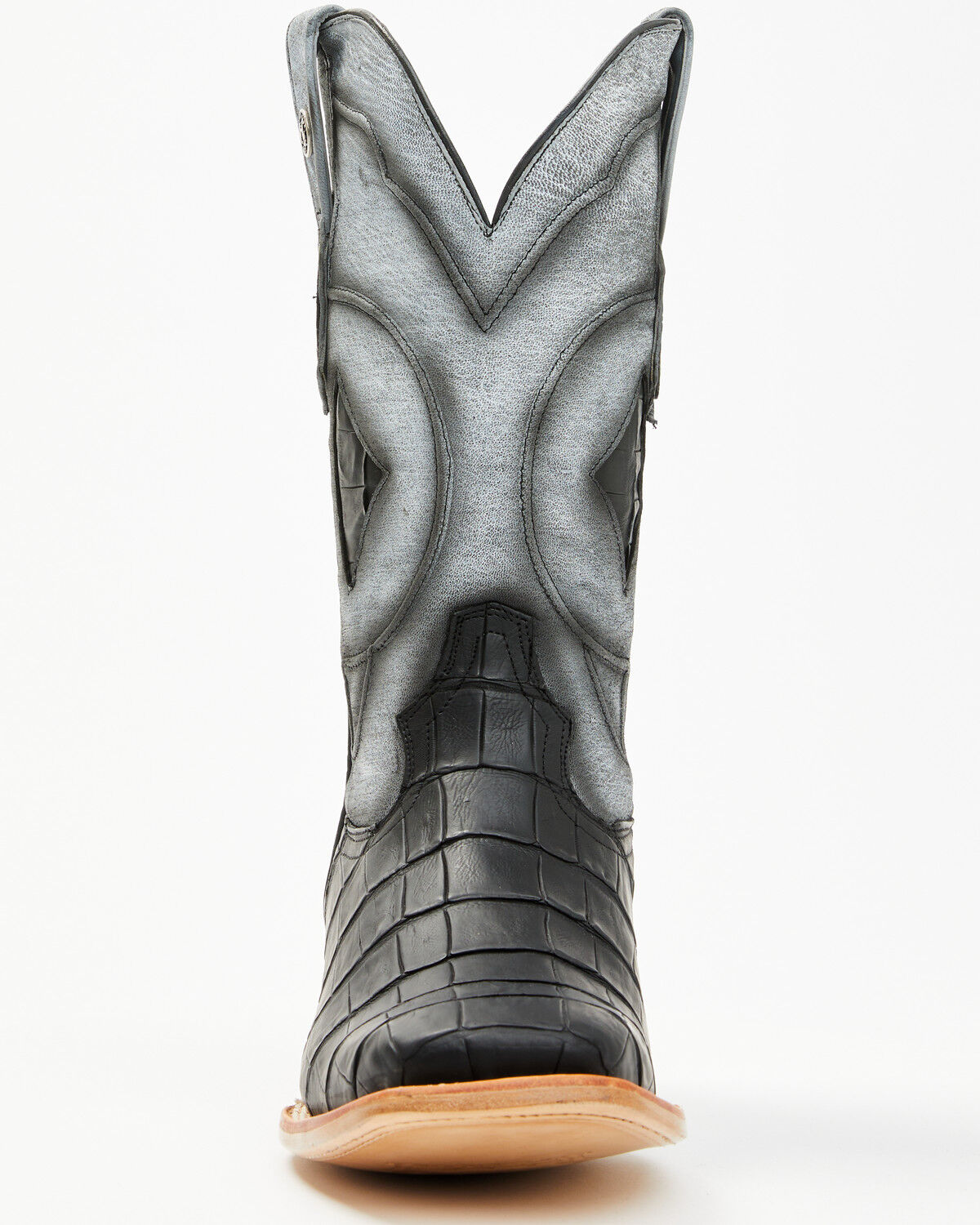 Image #4 - Tanner Mark Men's Exotic Caiman Belly Tall Western Boots - Broad Square Toe, Black, hi-res