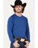 Image #2 - RANK 45&reg; Men's Tornado Solid Performance Long Sleeve T-Shirt, Blue, hi-res