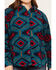 Image #3 - Outback Trading Co. Women's Eleanor Southwestern Fleece Shacket, Teal, hi-res