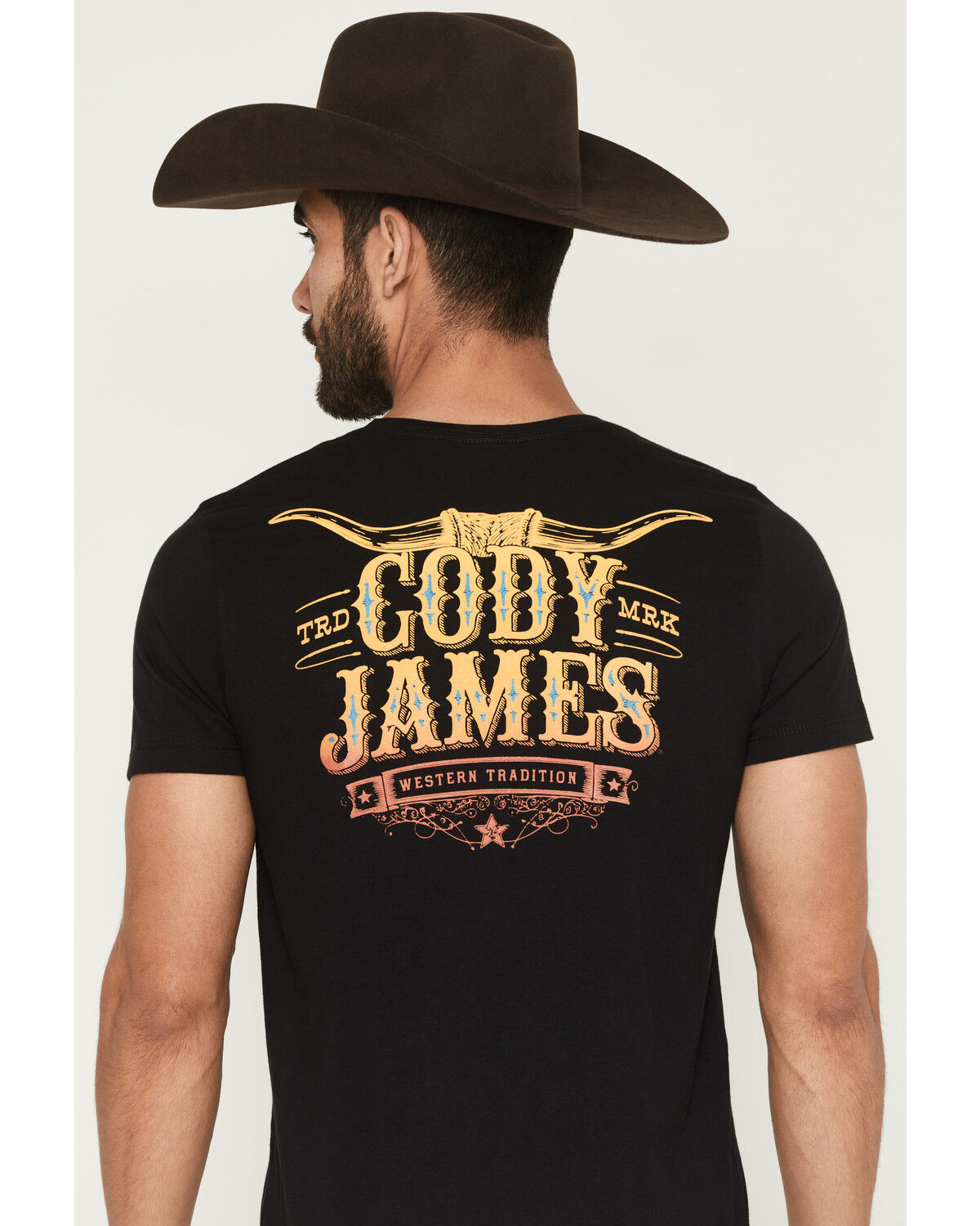 Cody James Men's Steer Head Logo Short Sleeve Graphic T-Shirt, Black, hi-res
