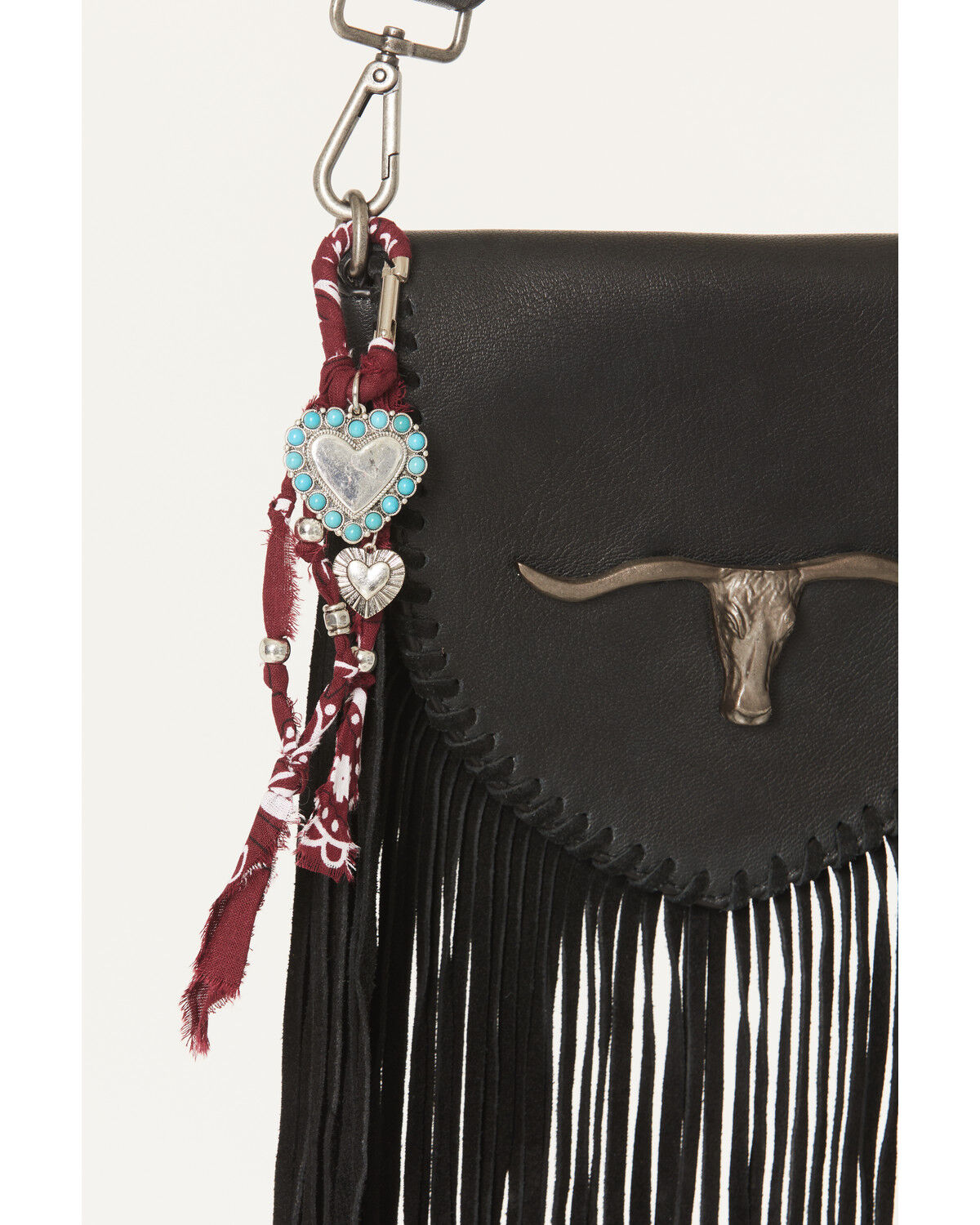 Shyanne Bandana Heart Bag Charm, Red, hi-res