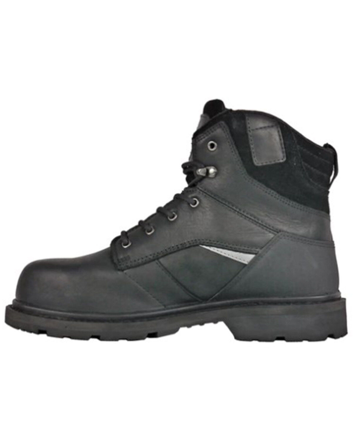 Image #3 - Hoss Men's Carson 6" Lace-Up Work Boots - Composite Toe, Black, hi-res