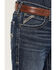 Image #2 - Ariat Men's M4 Harlan Landon Dark Wash Relaxed Straight Stretch Denim Jeans, Dark Wash, hi-res