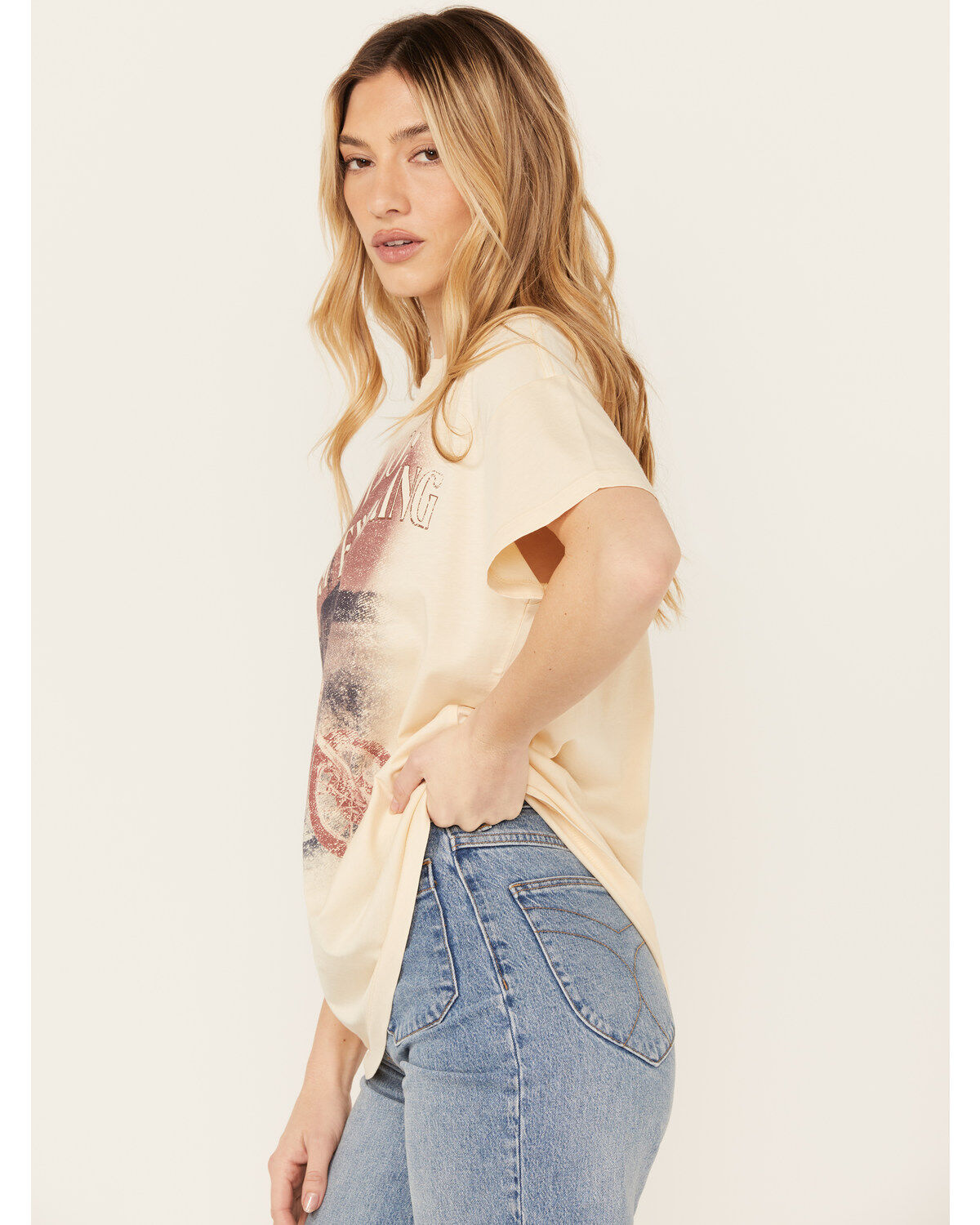 Image #2 - Cleo + Wolf Women's Bryce Short Sleeve Graphic Tee, Oatmeal, hi-res