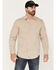 Image #1 - Resistol Men's Avon Dobby Solid Button Down Western Shirt , Tan, hi-res