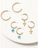 Image #1 - Shyanne Women's Hoop Earring Set - 3 Piece , Gold, hi-res