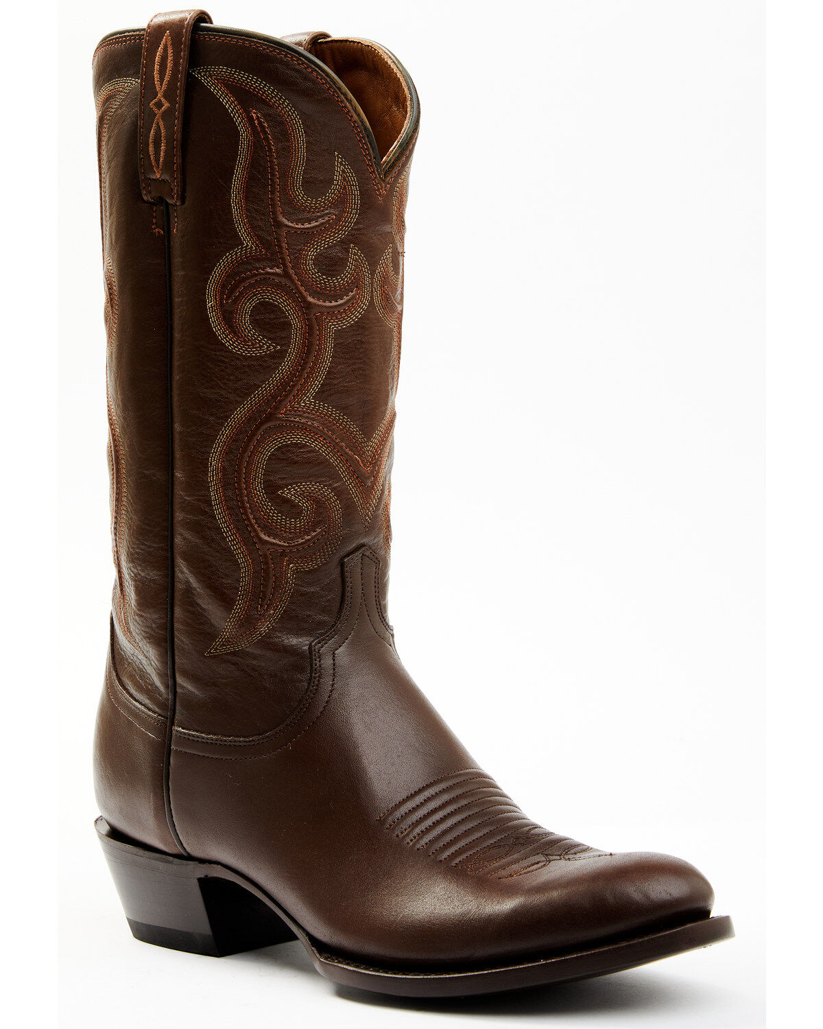 Image #1 - Lucchese Men's Espresso Smooth Western Boots - Round Toe, Dark Brown, hi-res