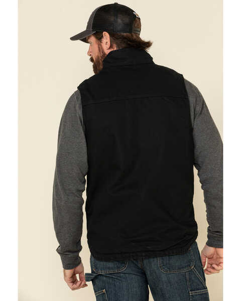 Image #3 - Carhartt Men's Washed Duck Sherpa Lined Mock Neck Loose Fit Work Vest , Black, hi-res