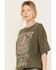 Image #2 - Cleo + Wolf Women's Moonlight Chased Oversized Graphic Tee, Olive, hi-res