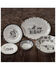 Image #1 - HiEnd Accents 14-Piece Ranch Life Melamine Dinnerware Set, Black/white, hi-res