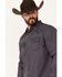 Image #2 - Moonshine Spirit&reg; Men's Geo Print Long Sleeve Snap Western Shirt, Purple, hi-res