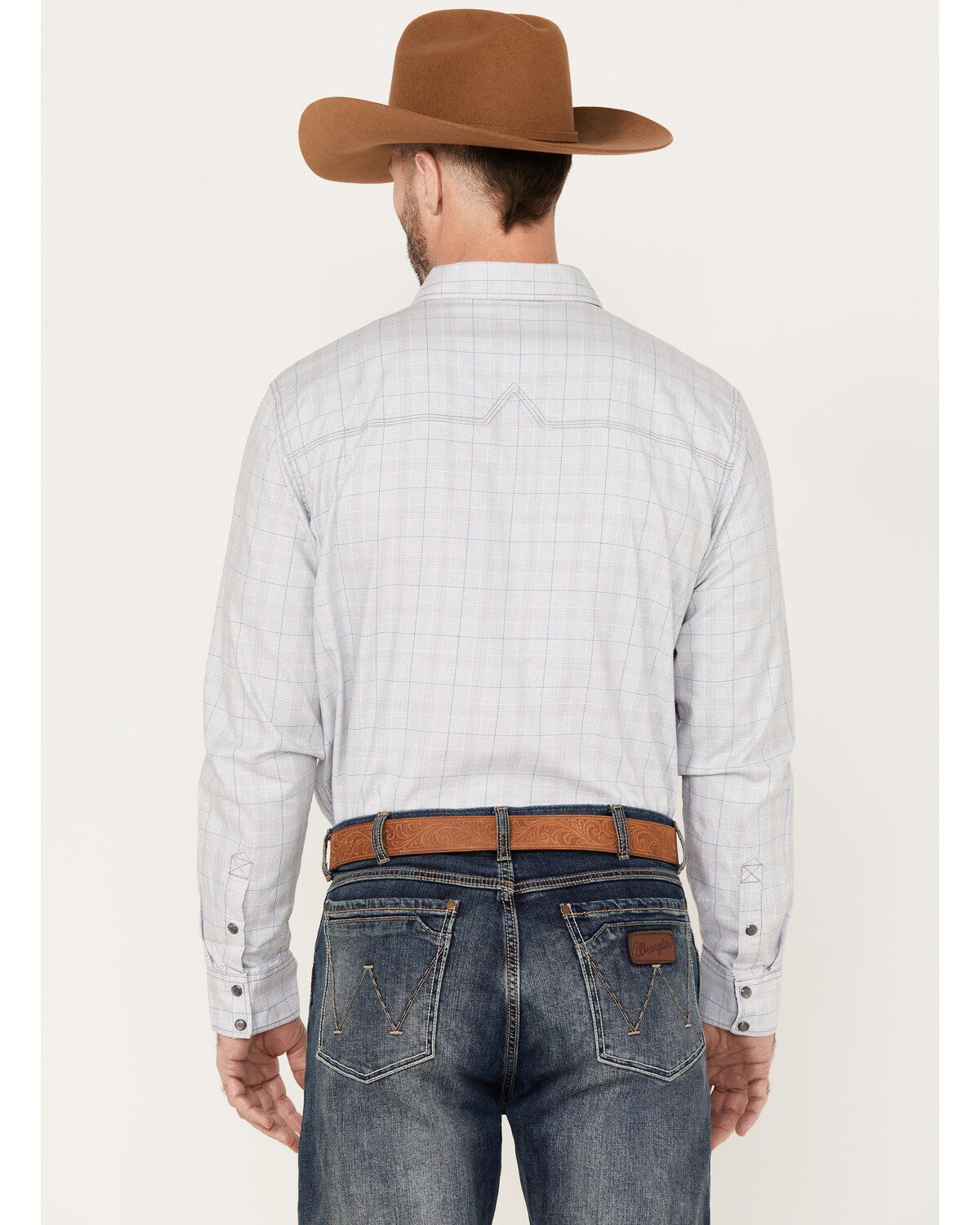 Image #4 - Moonshine Spirit&reg; Men's Classy Malange Print Long Sleeve Snap Western Shirt, Grey, hi-res