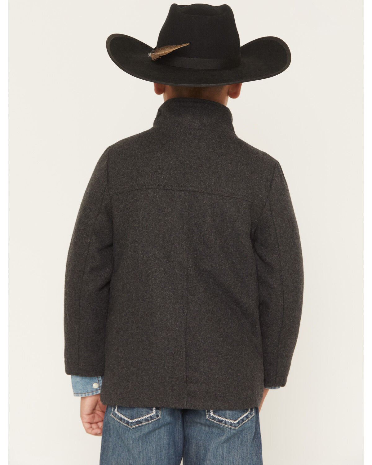 Image #4 - Urban Republic Boys' Military Jacket, Charcoal, hi-res