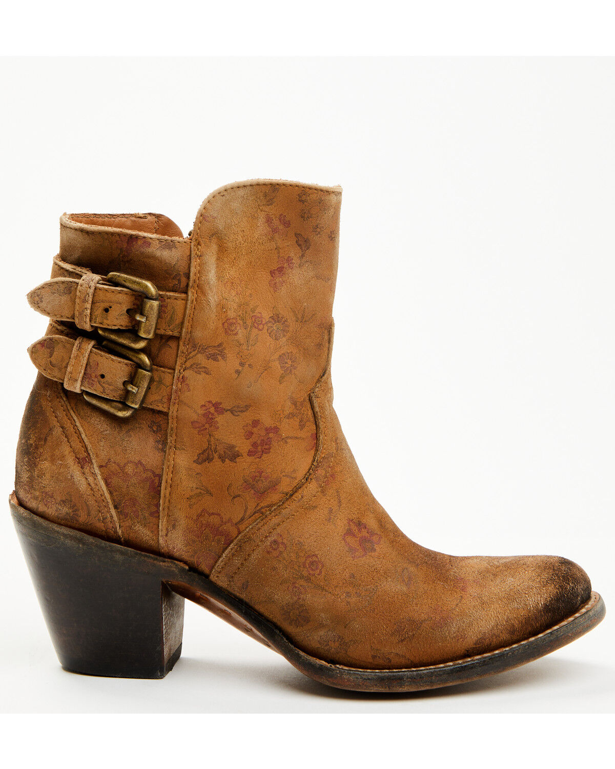 Image #3 - Lucchese Women's Handmade 1883 Catalina Booties - Round Toe, Brown, hi-res