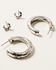 Image #2 - Shyanne Women's Bull Horn And Hoop Earring Set, Pink, hi-res