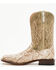 Image #3 - Dan Post Men's Exotic Python Western Boots - Broad Square Toe , Natural, hi-res