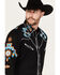 Image #2 - Scully Men's Phoenix Embroidered Retro Long Sleeve Western Shirt, Black, hi-res