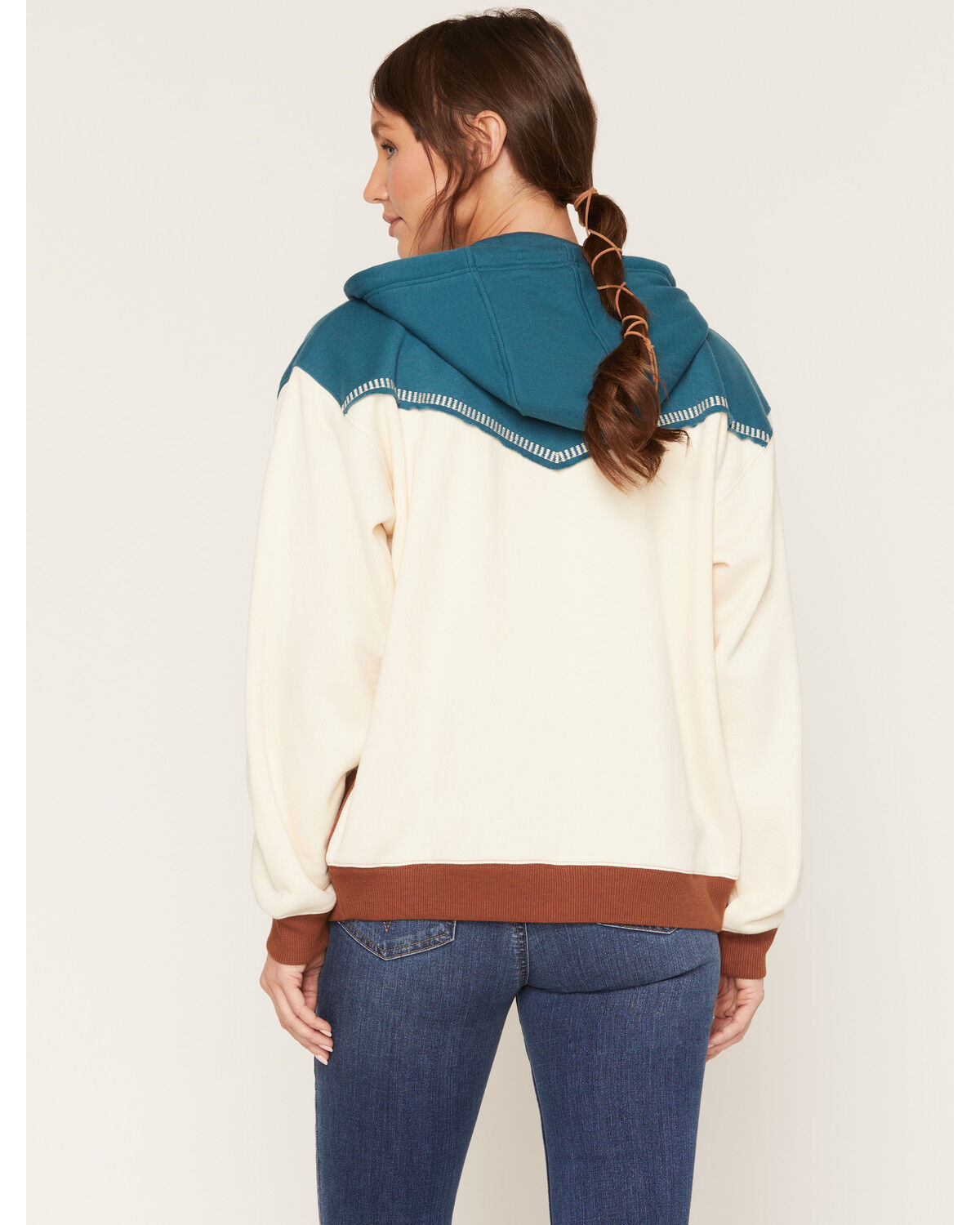 Image #4 - Shyanne Women's Birdie Retro Embroidered Zip-Front Hoodie, Royal Blue, hi-res
