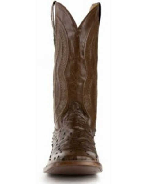 Image #5 - Ferrini Men's Full Quill Ostrich Exotic Western Boots, Chocolate, hi-res