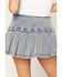 Image #4 - Ashley Women's Buckle Pleated Denim Mini Skort, Light Blue, hi-res