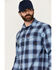 Image #2 - Ariat Men's FR Bighorn Plaid Print Long Sleeve Snap Work Shirt, Blue, hi-res