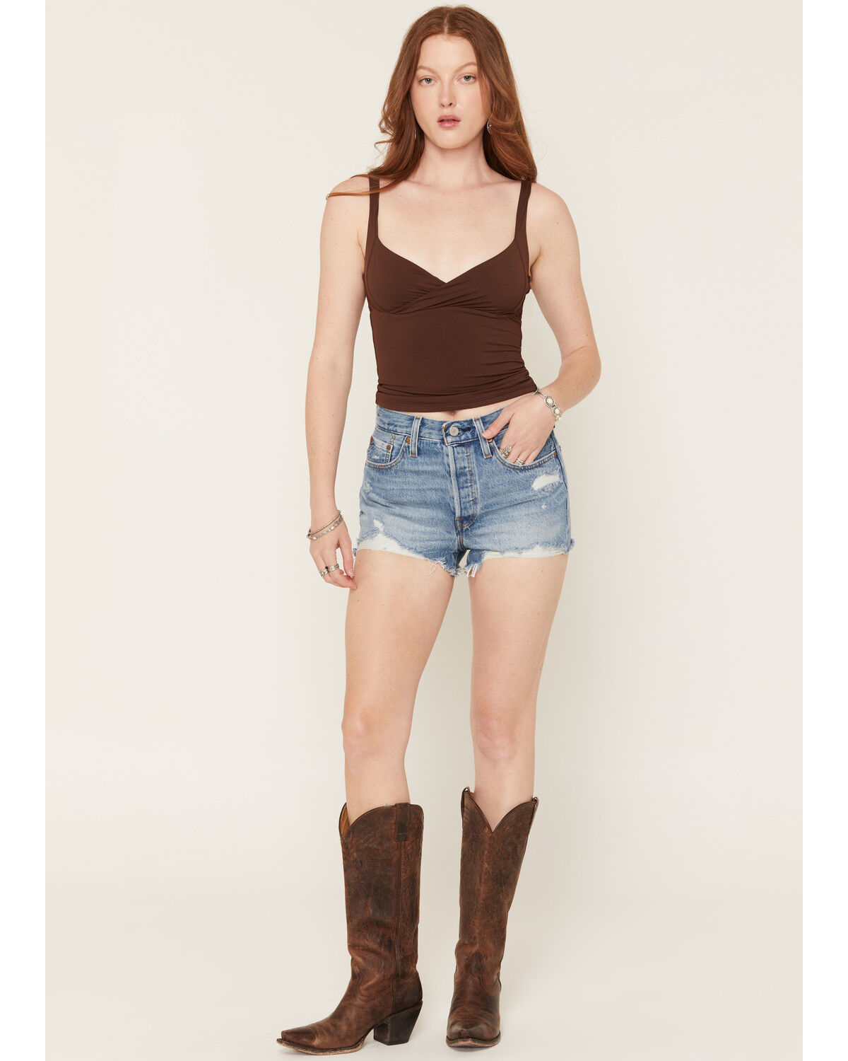 Levi's Women's Medium Wash High Rise 501 Original Denim Shorts, Medium Wash, hi-res