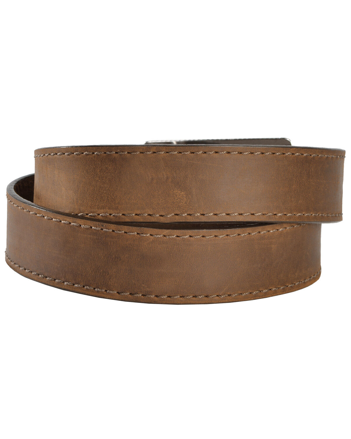 Image #2 - Justin Men's Flying High Leather Belt with Flag Buckle, Brown, hi-res