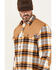 Image #3 - Hawx Men's Wilson Plaid Print Long Sleeve Button-Down Flannel Work Shirt, Brown, hi-res