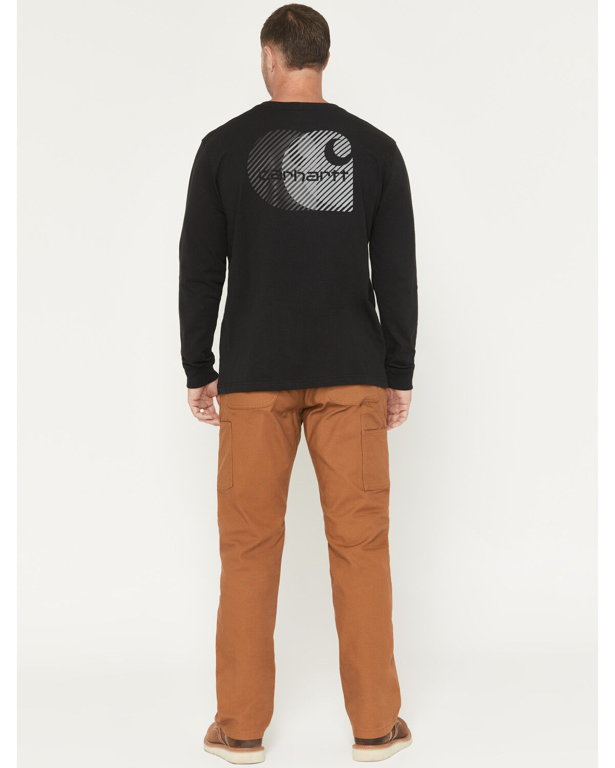 Image #3 - Carhartt Men's Rugged Flex&reg; Loose Straight Duck Dungaree Work Pants, Brown, hi-res