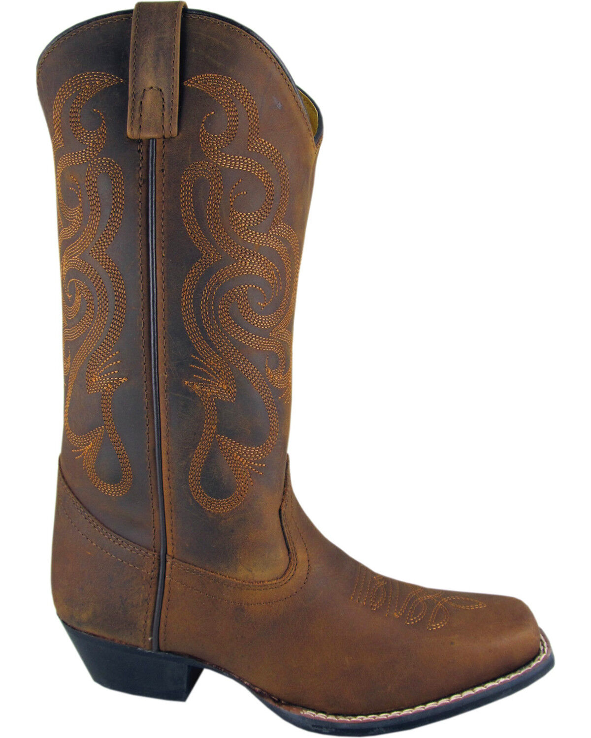 Smoky Mountain Women's Lariat Western Boots - Square Toe, Brown, hi-res