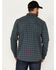 Image #4 - Cody James Men's FR Check Plaid Print Long Sleeve Pearl Snap Work Shirt , Teal, hi-res