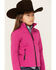 Image #2 - Shyanne Girls' Contrast Zip Softshell Jacket, Fuschia, hi-res