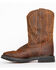 Image #6 - Cody James&reg; Men's Broad Square Toe Western Work Boots, Brown, hi-res
