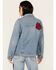 Image #4 - Ariat Women's Medium Wash Rodeo Quincy Denim Trucker Jacket , Medium Wash, hi-res