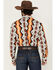 Image #4 - Wrangler Men's Checotah Southwestern Print Long Sleeve Snap Western Shirt - Tall, , hi-res