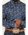 Image #3 - George Strait by Wrangler Men's Paisley Print Long Sleeve Button-Down Stretch Western Shirt - Tall, Navy, hi-res