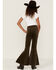 Image #4 - Chrysanthemum Little Girls' Pull On Flare Pants, Olive, hi-res