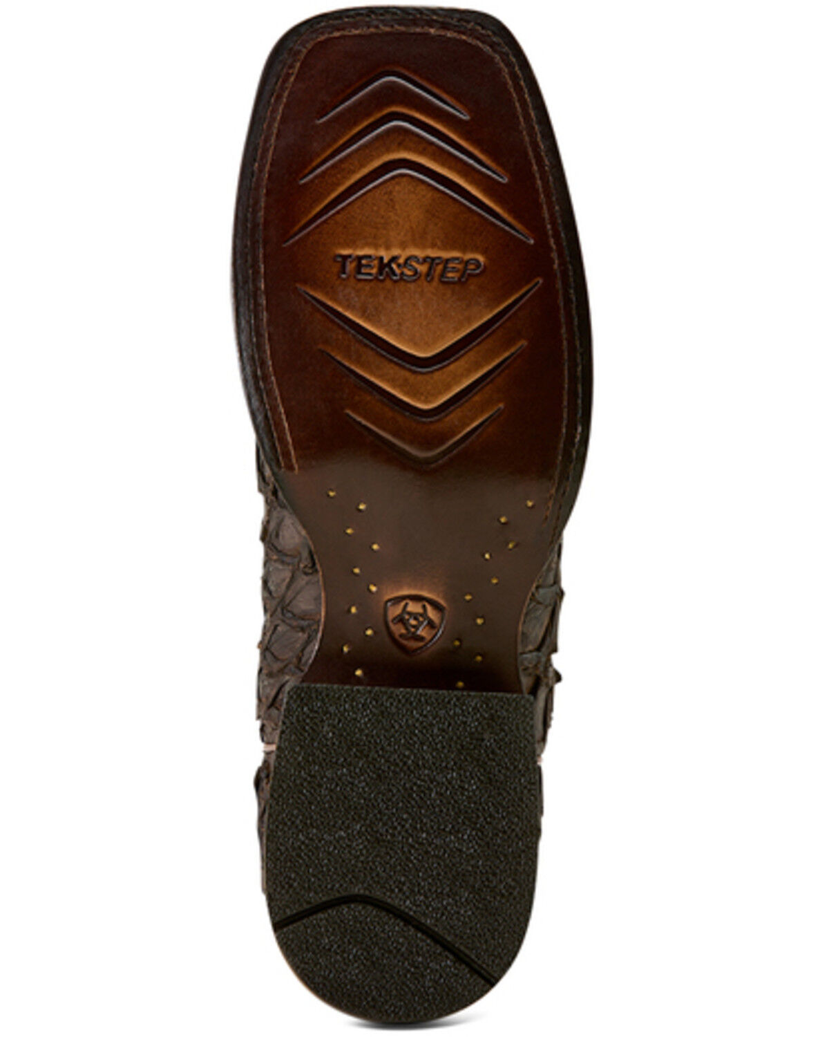 Image #5 - Ariat Men's Ashwood Exotic Pirarucu Western Boots - Broad Square Toe, Brown, hi-res