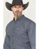 Image #2 - Ariat Men's Colson Geo Print Long Sleeve Button-Down Western Shirt - Big, Navy, hi-res