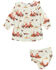 Image #2 - Wrangler Infant Girls' Desert Print Shirt And Diaper Cover - 2 Piece Set , White, hi-res