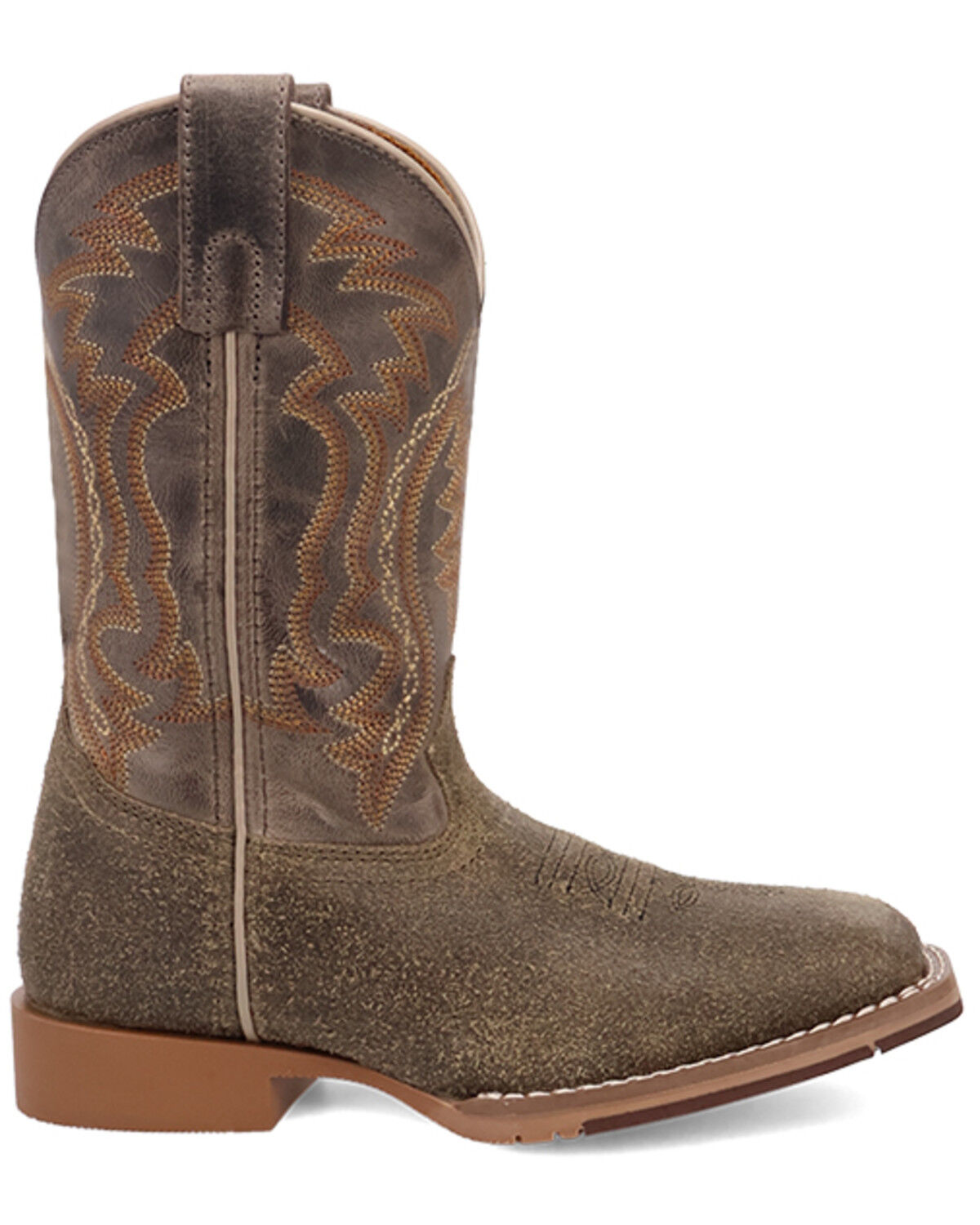 Image #2 - Dan Post Boys' Beasley Western Boots - Broad Square Toe, Blue, hi-res