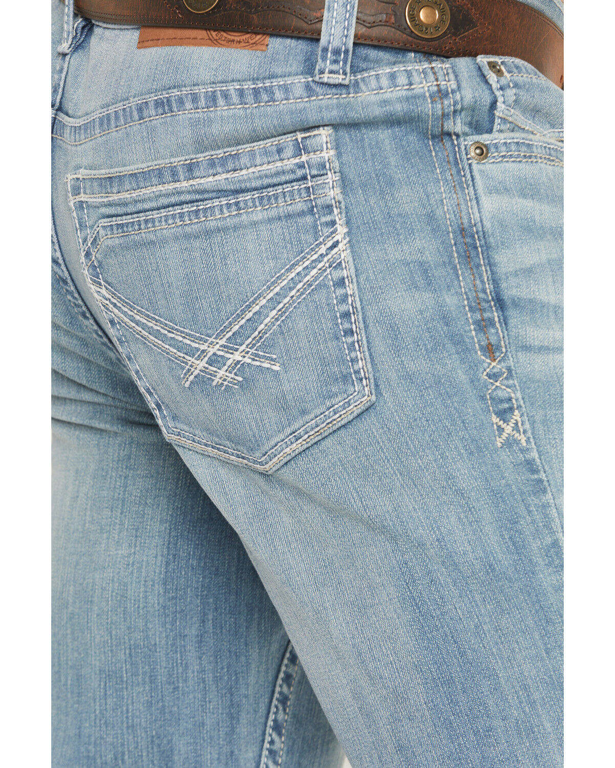 Image #4 - Cody James Men's Crocket Wash Duke Relaxed Bootcut Stretch Denim Jeans, Medium Wash, hi-res