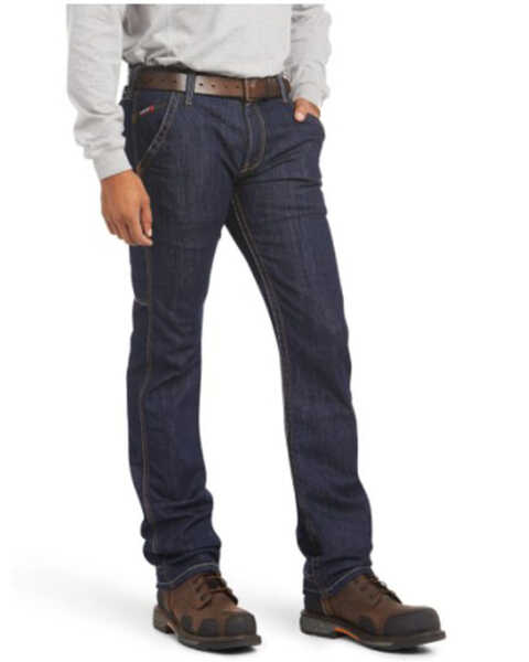 Image #1 - Ariat Men's FR M7 Durastretch Workhouse Slim Straight Work Jeans, Indigo, hi-res