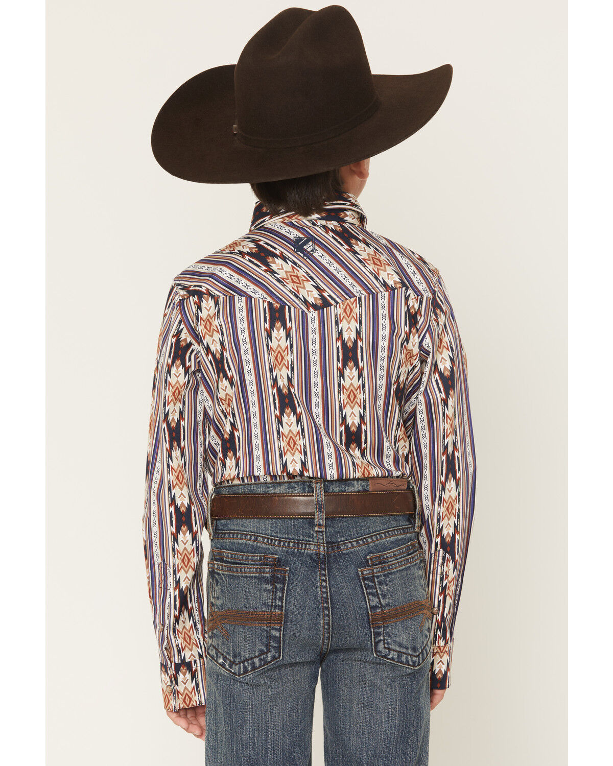 Image #4 - RANK 45&reg; Men's White Mountain Striped Long Sleeve Snap Stretch Western Shirt, Multi, hi-res