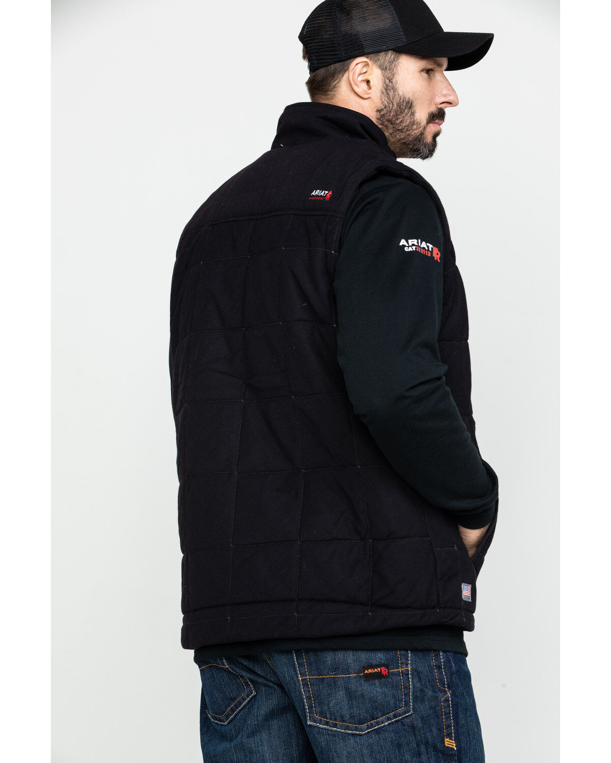 Image #2 - Ariat Men's FR Crius Insulated Work Vest - Big, Black, hi-res