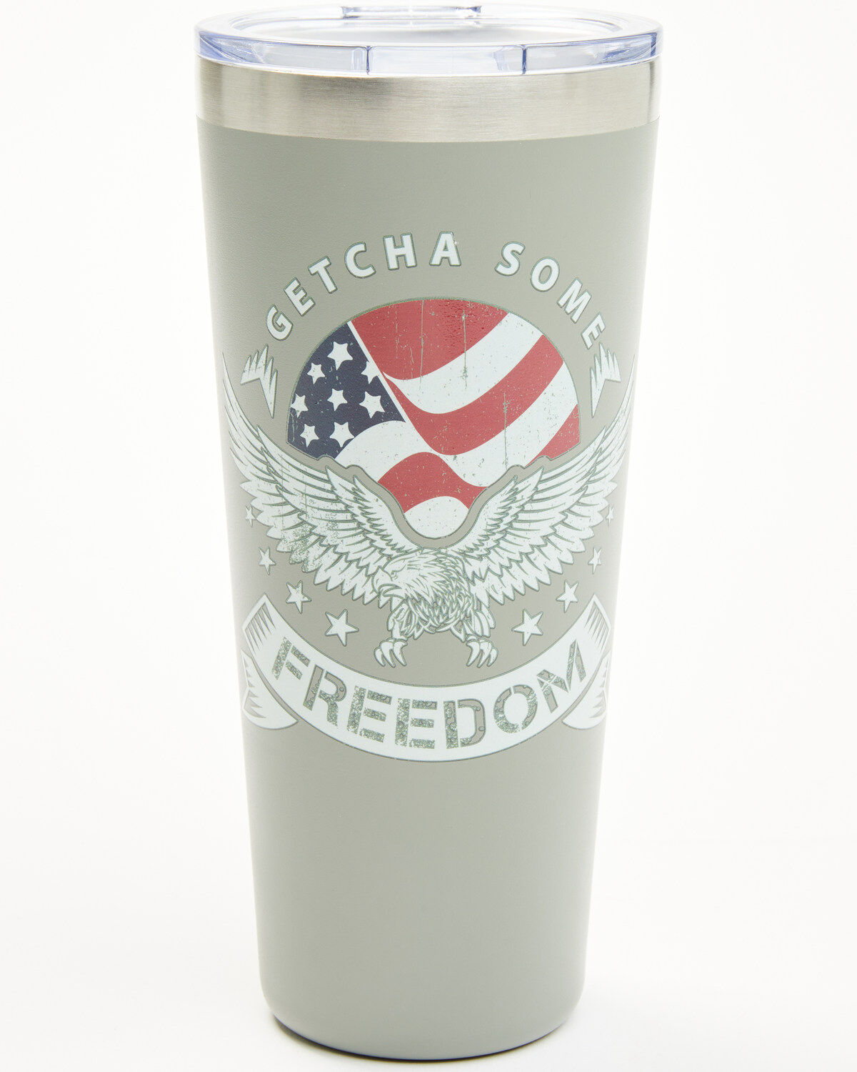 Image #1 - Boot Barn Getcha Some Freedom 32oz Tumbler, Olive, hi-res