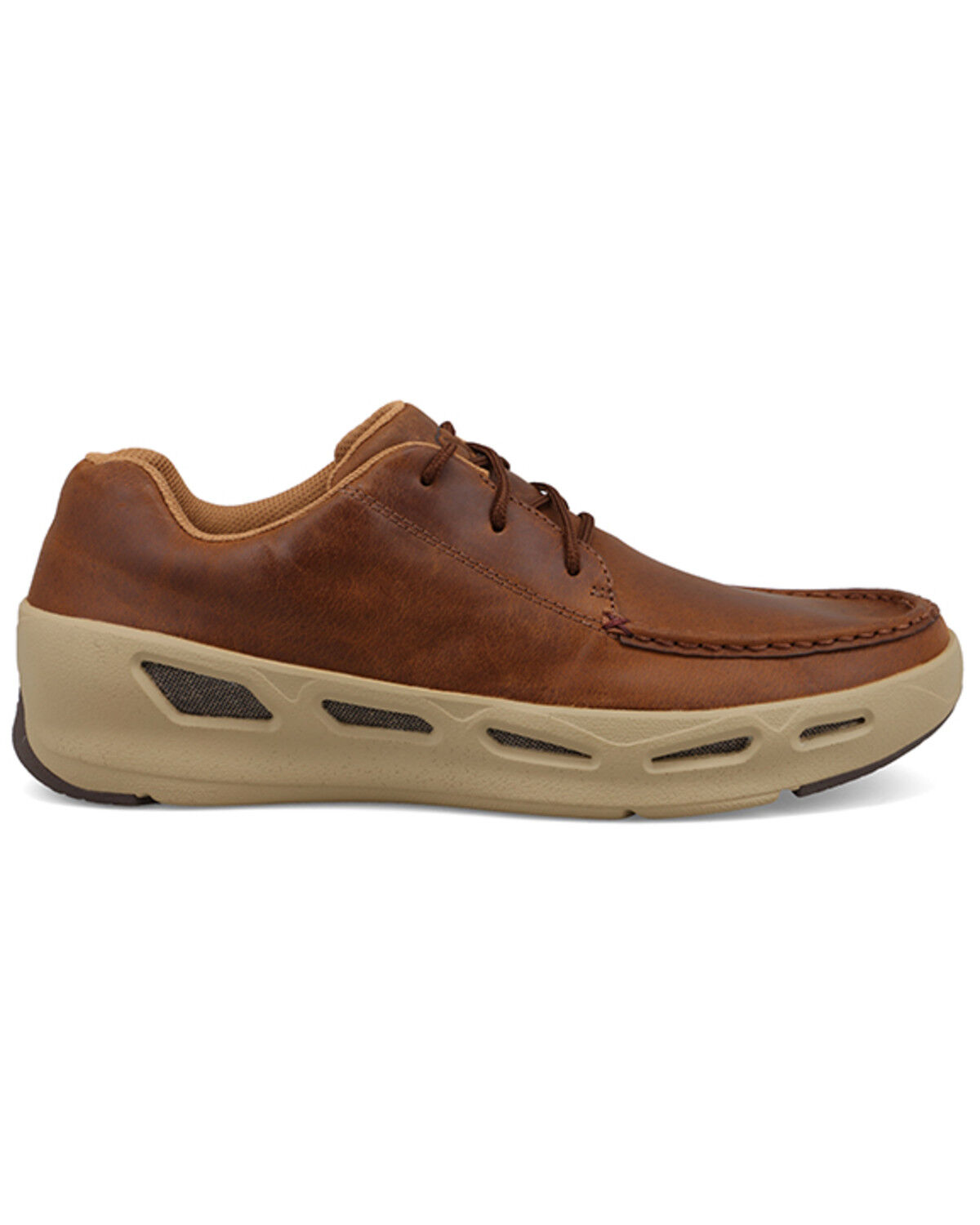 Image #2 - Twisted X Men's Peek-A-Boo Matrix Collection&trade; Casual Shoes - Moc Toe, Bark, hi-res
