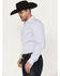Image #2 - Cody James Black 1978&reg; Men's Condor Striped Print Long Sleeve Button-Down Western Shirt, Light Blue, hi-res