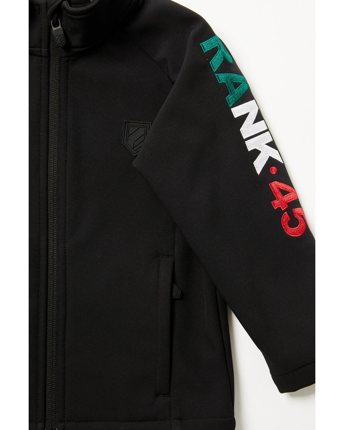 Image #2 - RANK 45&reg; Toddler Boys' Mexico Flag Seal Softshell Jacket, Black, hi-res